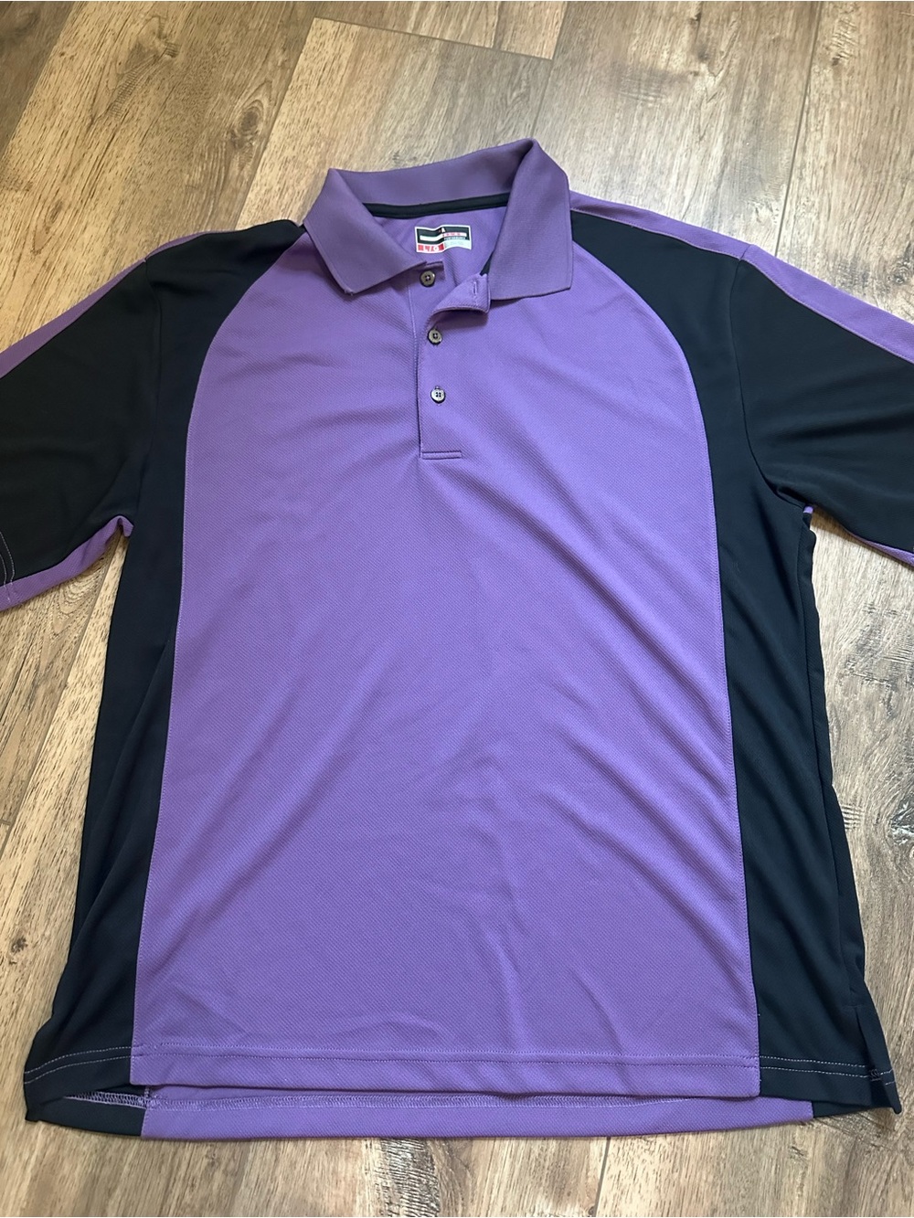 Grand Slam Performance Men’s Polo, Purple, Black, Color Block, Golf, Active, L